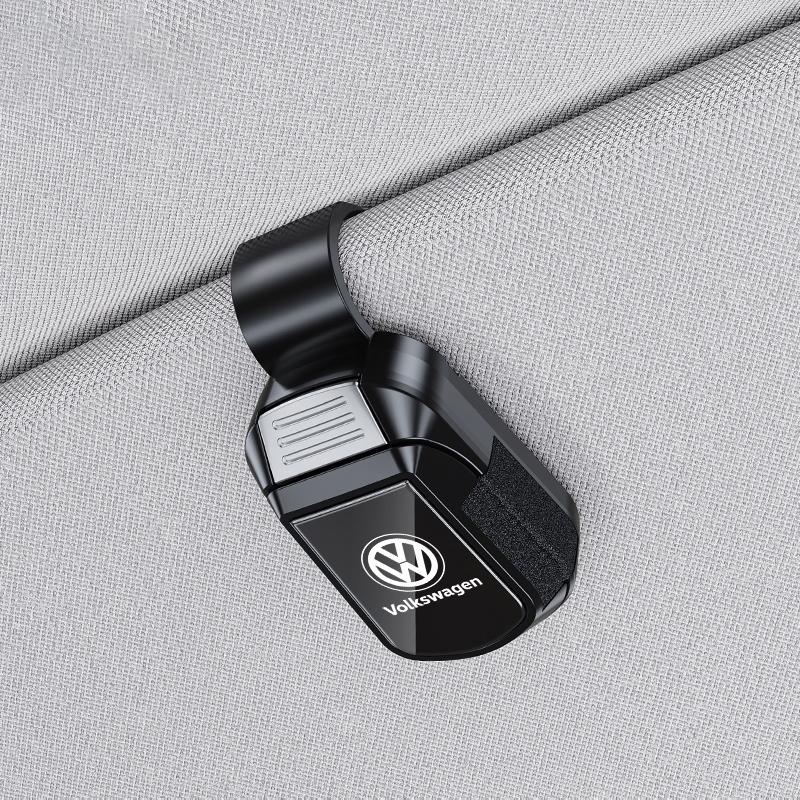 

For VW Mirror Style Car Sun Visor Glasses Holder Sunglasses Clip For Volkswagen Golf Passat b6 Amarok T5 Phaeton Teramont Car