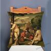 Italian Renaissance Giorgione Famous Oil Painting Sleeping Venus Linen Sofa Decoration Pillow Case Gallery Art Car Cushion Cover
