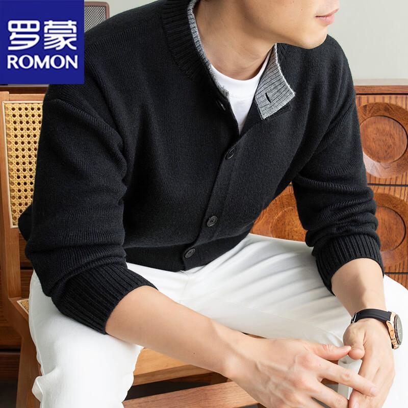 ROMON Men's Casual Knitted Cardigan Sweater