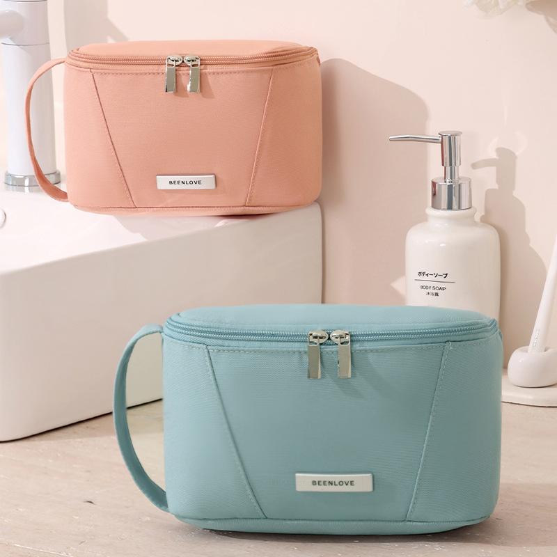 Sac à Maquillage Multifonctionnel Multi-poches Grande Capacité Fermeture Éclair Sac de Rangement Cosmétique Imperméable Carré Trousse de Toilette Organisateur