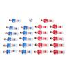 22pcs Table Football Players Replacement Red Blue Foosball Machine Accessories with 32mm Black White Ball for 4824 Table Football Machine