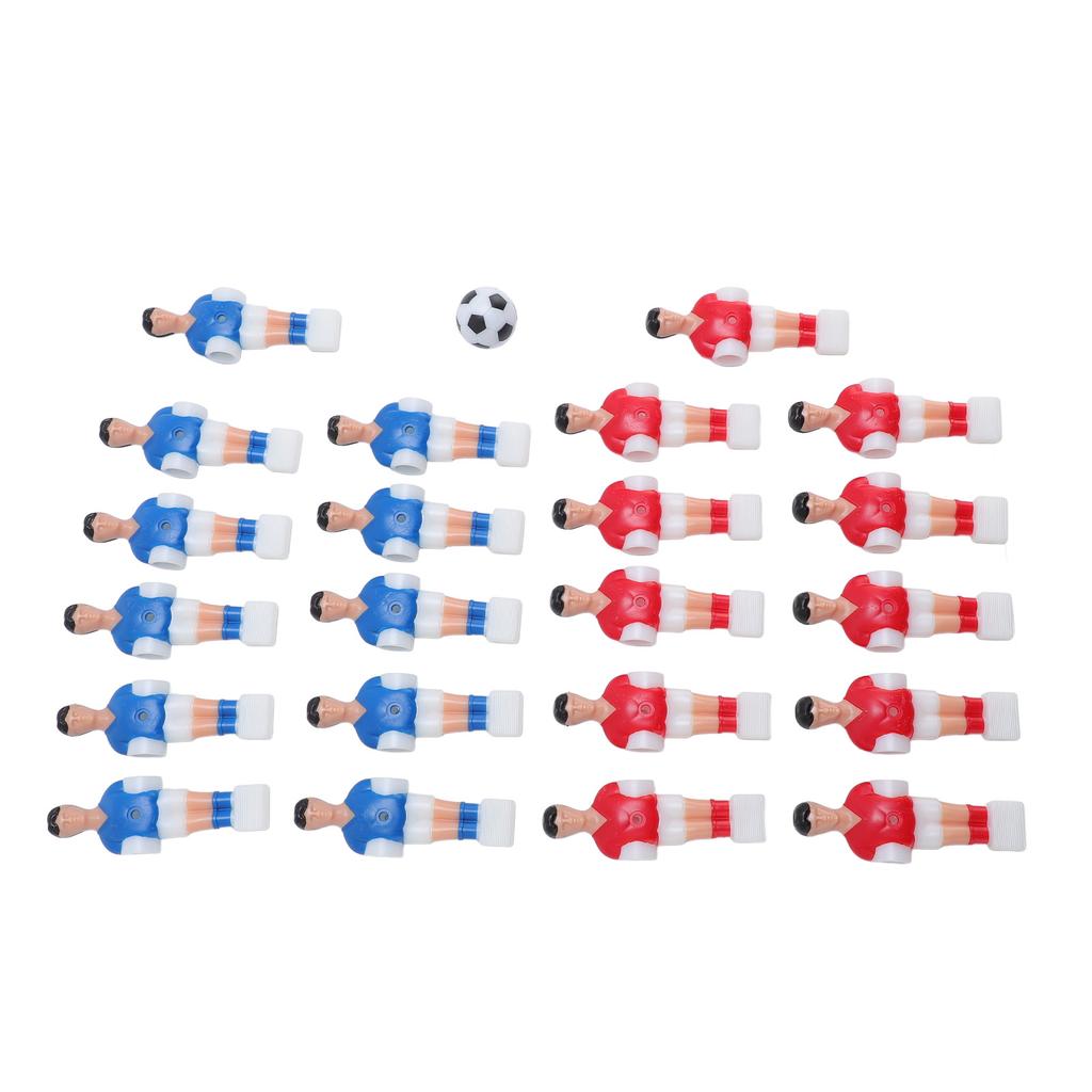 22pcs Table Football Players Replacement Red Blue Foosball Machine Accessories with 32mm Black White Ball for 4824 Table Football Machine