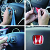 Car Steering Wheel Emblem Badge H-Sticker Accessories For Honda Civic Fit Jazz Accord Pilot CRV Odyssey HRV City Ny1 Valve Stem
