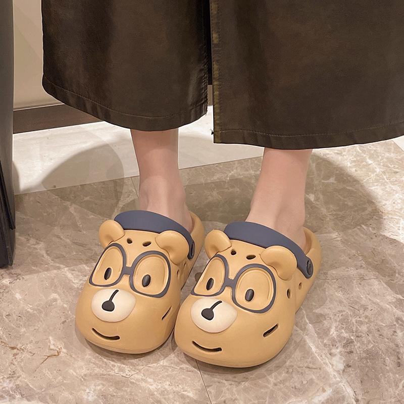 Fashion 2025 Cute Cartoon Dog Platform Slippers For Women Fashion Clogs Summer Garden Shoes Thick Sole Sandals Girls Home Street Slides