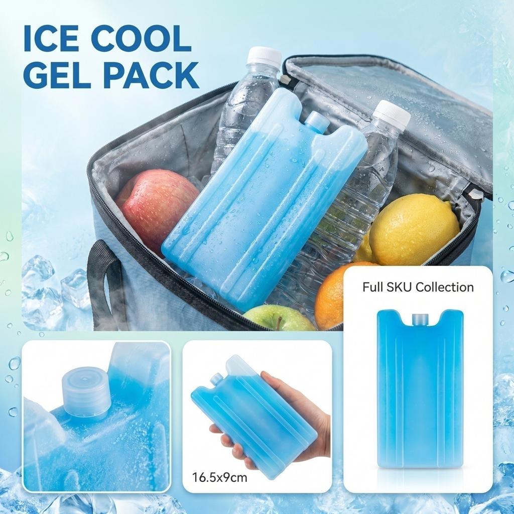 Reusable Ice Pack 400ml for Evaporative Cooler, Conditioner Fan and Cooler Box - Upgraded No Required Blue Ice