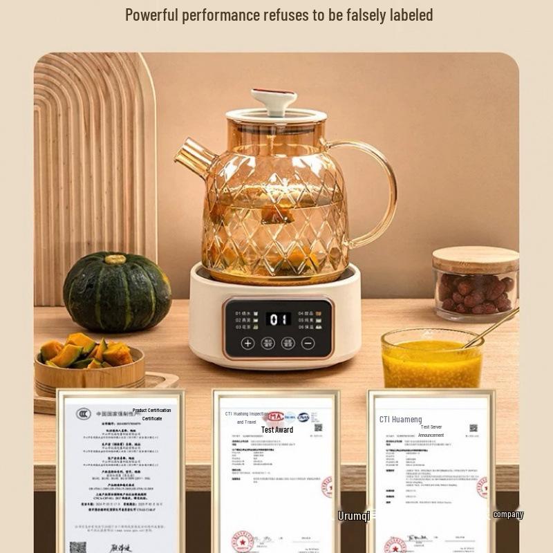 Deutscher Multifunktionaler Glas-Teekocher Wasserkocher - Neues Modell für Zuhause & Büro