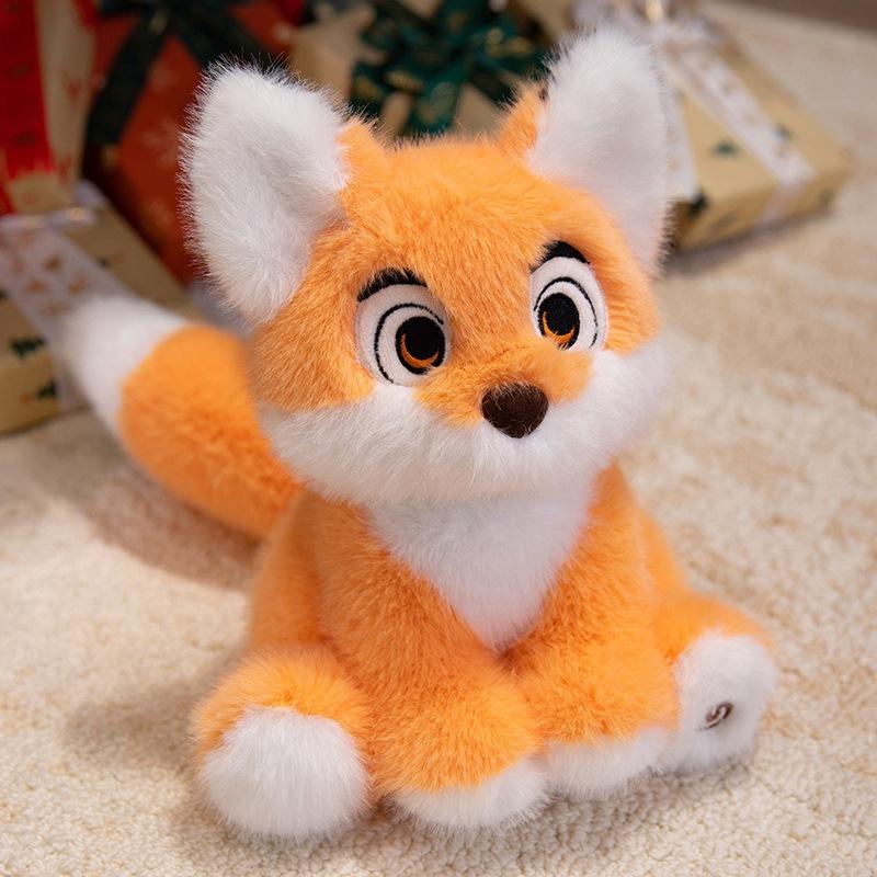 

Милая Стильная Блестящая Кукла Лиса в Позе Сидя Мягкая Игрушка Кукла Детская Подушка для Сна Кукла Подарок 26cm 0.23kg