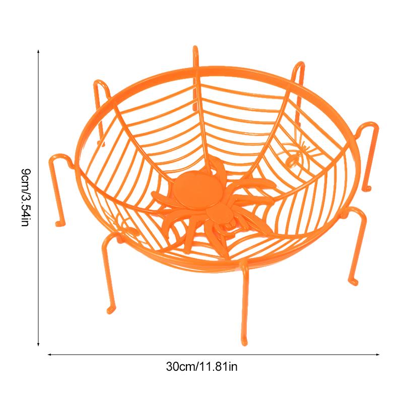

Хэллоуин Паук Конфеты Фруктовая корзина Печенье Тарелка для закусок Поднос Вечеринка Хэллоуин Украшение дома Припасы для угощения Детский подарок оранжевый