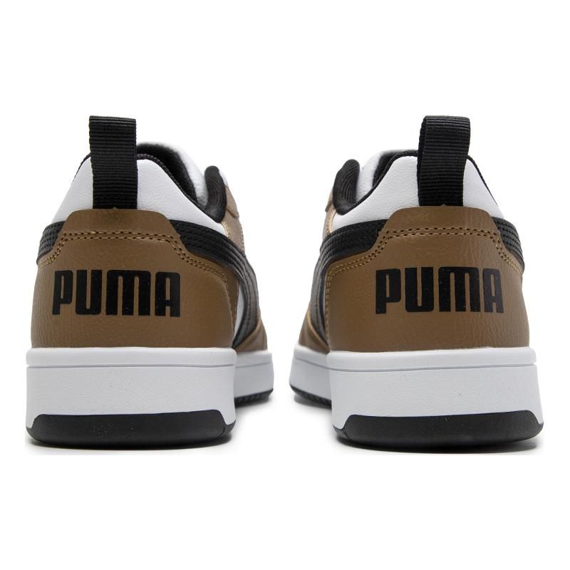 Puma Rebound V6 Low Sneakers Unisex Sneakers White Brown Black 392328-07