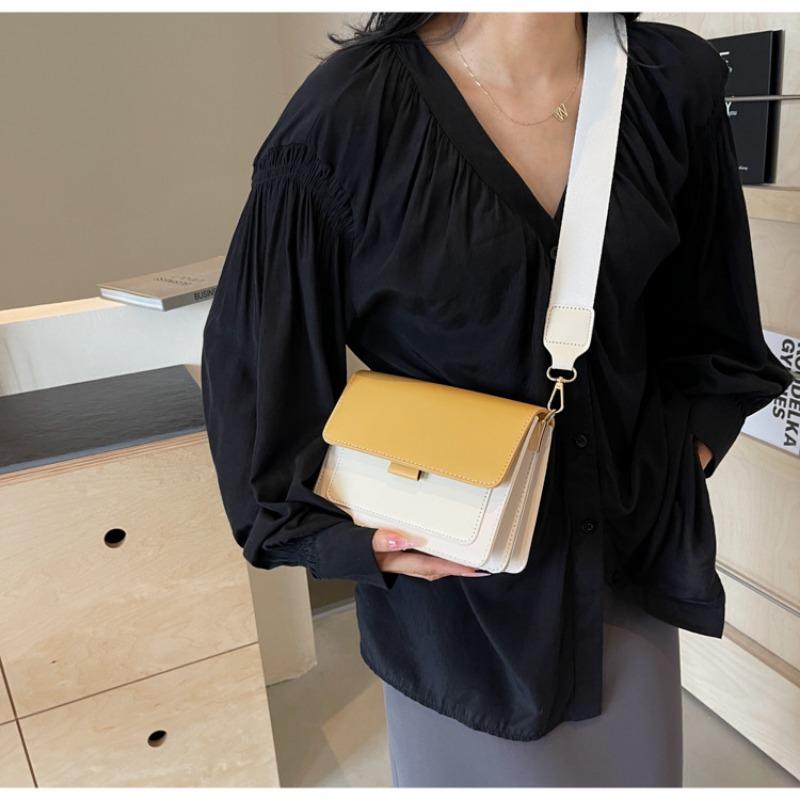 Beliebte kleine Tasche Damen neu einfach und vielseitig Breitband Schulter Messenger Bag Textur kleine quadratische Tasche