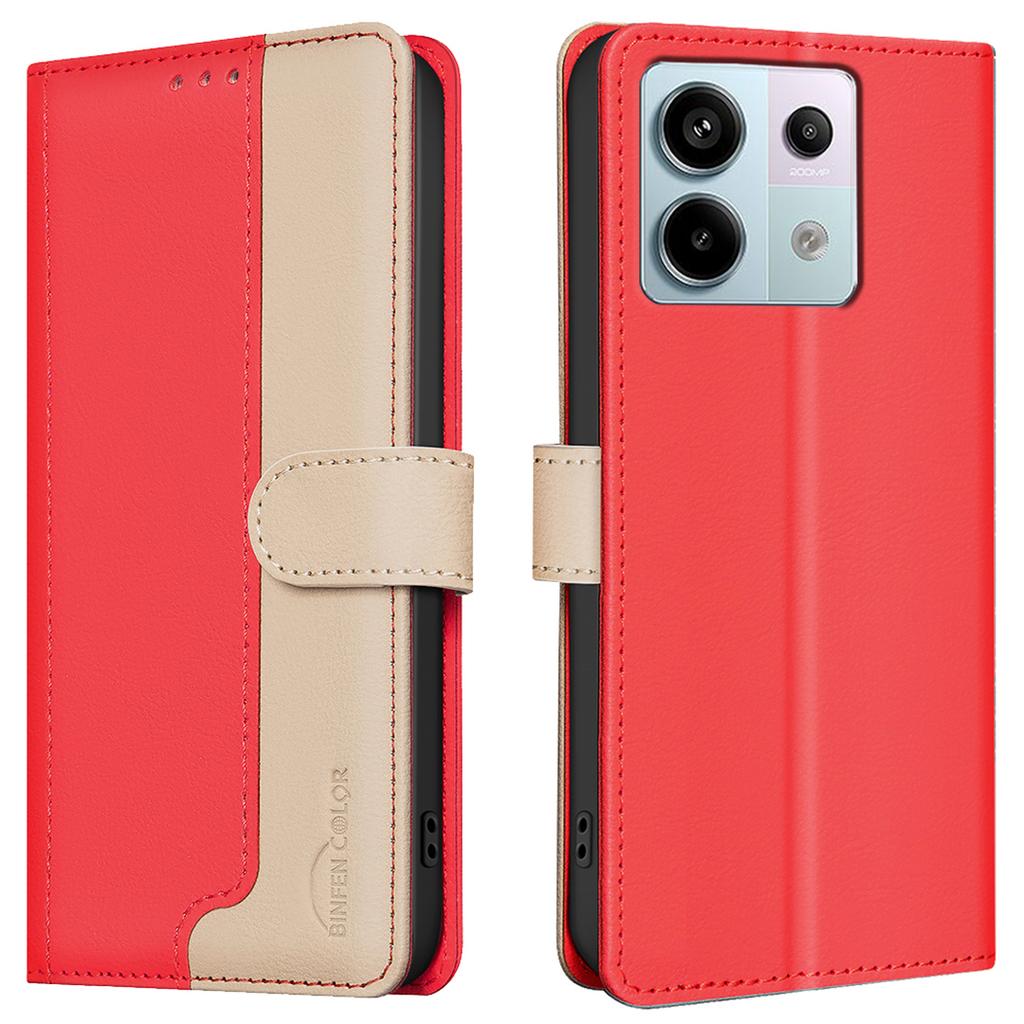 For Xiaomi Poco X6 5G/Redmi Note 13 Pro 5G Case Leather Stand Phone Cover