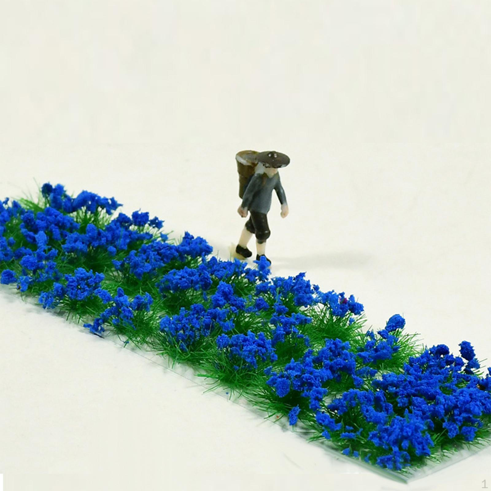 Bushy Tufts Static Scenery Model Artificial Grass Gaming Dioramas Flower Cluster for Blue