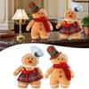 Christmas Plush Fabric Couple Doll Decoration Soft Material Holiday Ornament for Dining Table and Living Room Seasonal Display