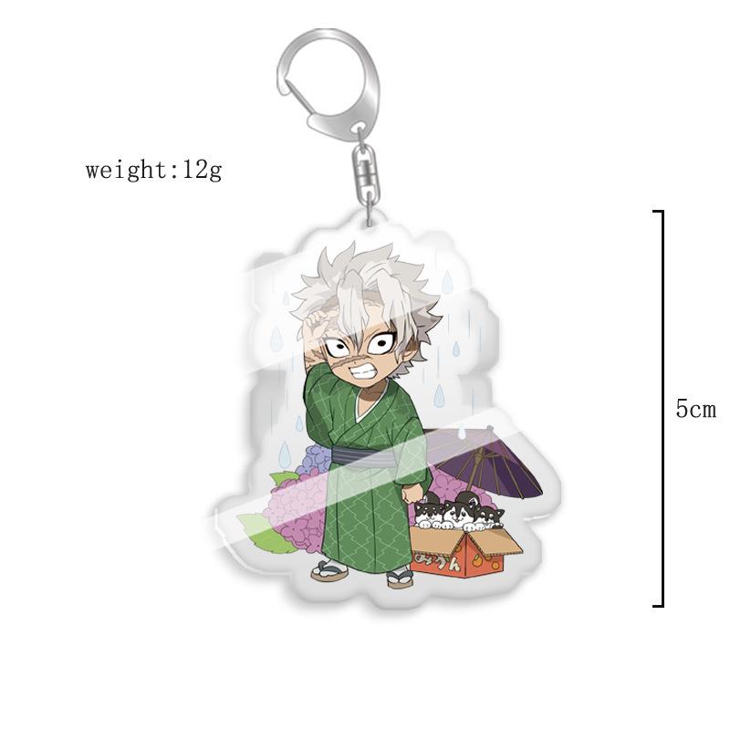 

Kimetsu No Yaiba Infinity Castle Acrylic Keychain Accessories Bag Charm Kochou Shinobu Action Figure Model Toys