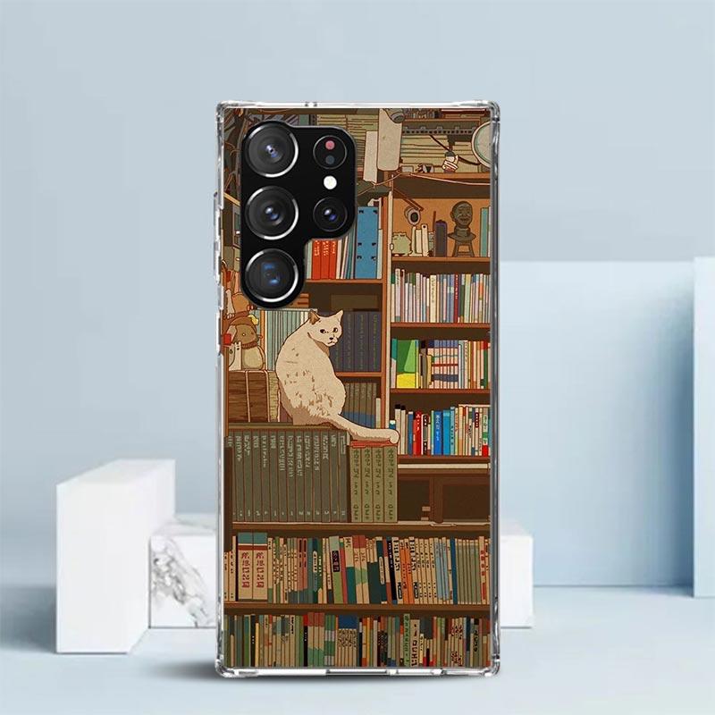 Read Books illustration Reading Soft Cover for Samsung Galaxy S25 Edge S26 S24 S23 Ultra Phone Case S22 S21 Plus S20 FE Print Pa