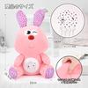 REMOKING Baby Toy with Music, Projector Light, Plush Rabbit, Gentle Sound, Rotating Light, Baby Gift for Newborns, Boys and Girls (White)
