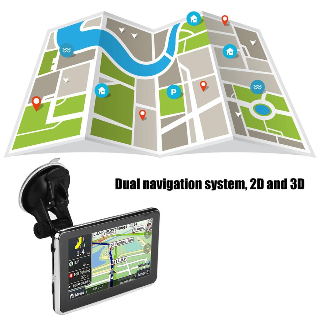 Univerzální 5palcový dotykový displej Autonavigace GPS Navigace DDR256M 8G MP3 FM Mapa Evropy Q5 1