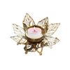 Golden Snowflake Candle Holders Modern Candlestick Tabletop Ornaments Tealight Holders  Wedding