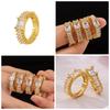 Gold-Plated Zirconia Geometric Ring - Chic European & American Style, Versatile Index/Finger Ring for a Luxurious Fairy-Tale Look.