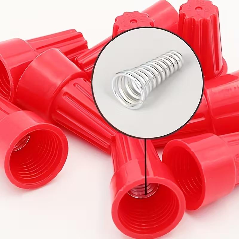 40PCS Electrical Screw Springs Caps Wire Conectors Nuts Wire Twist Terminals Stainless Assortment Set