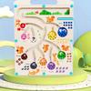 Montessori Toys Wooden Magnetic Pen Moving Ball Game Color Sorting Counting Board Fine Motor Training Sensory Educational Toys