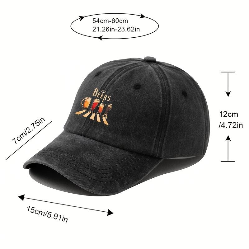 Men's "THE BEERS" Baseball Cap | Retro Washed Adjustable for Fishing Hip-Hop & Outdoor