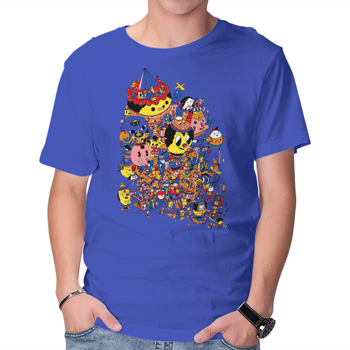 Unisex Crew Neck T-Shirt The Travelers Graphic Short Sleeve Casual Tee XS
