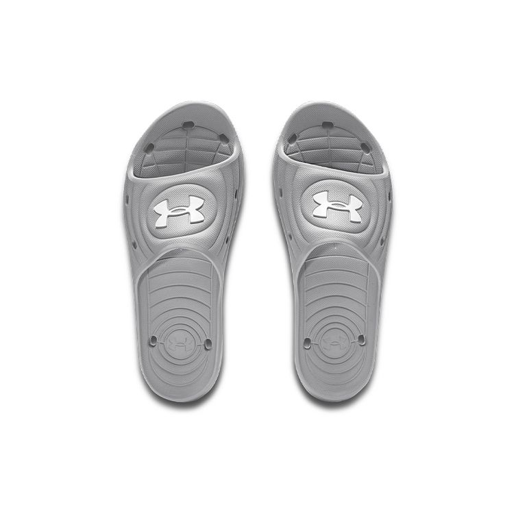 Under Armour Locker 4 Slide Mod Grey Men Sneakers White 3023758-100