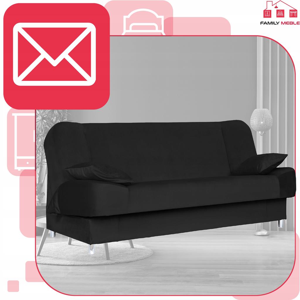 Sofa Sofa Sara Sofa Bed Bonell Bed Family Furniture Black