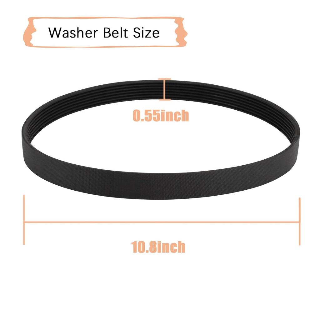 7PJE607 Washer Belt Replacement for Frigidaire FFTW4120SW1 5304516132 Insignia 12638000001161 AP6339955