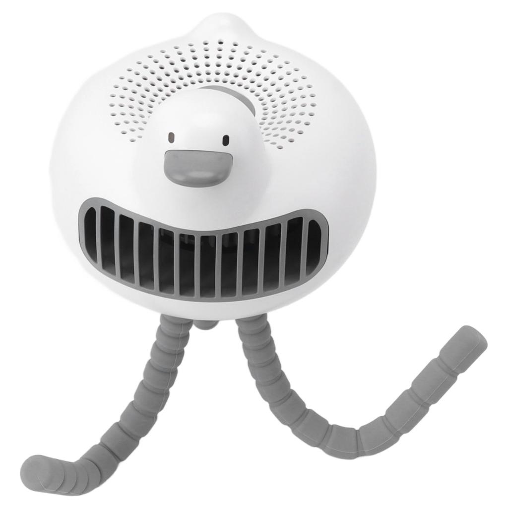 Barnevognsvifte Bærbar Lav Støy Søt Oppladbar 3600mAh Batteri 130 Grader Roterbar Klemme På