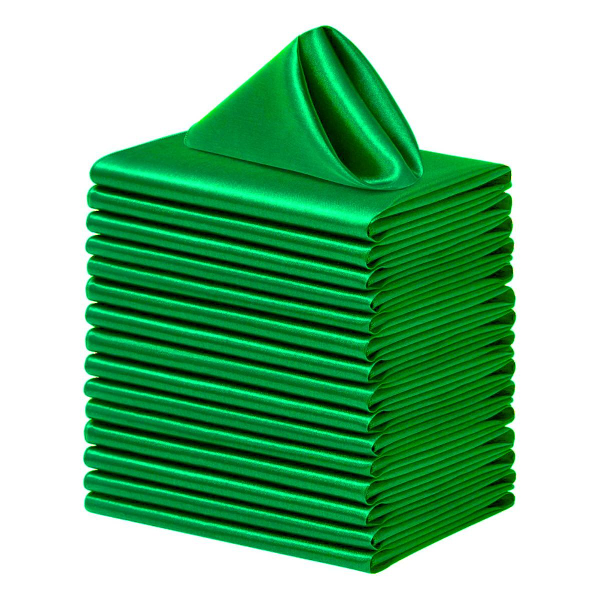 

1 шт салфетка атласная лицо рот ткань замок край сплошной цвет ресторан отель квадрат свадебное украшение 30x30cm зелёный