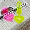 Airplane Suitcase Tag Fluorescent Baggage Tag Colorful PVC Luggage Tag  Airplane Check-in