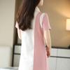 POLO Neck Embroidered Dress for Women In Summer New Fashionable and Versatile Short-sleeved Mid-length Skirt Campus Style Skirt