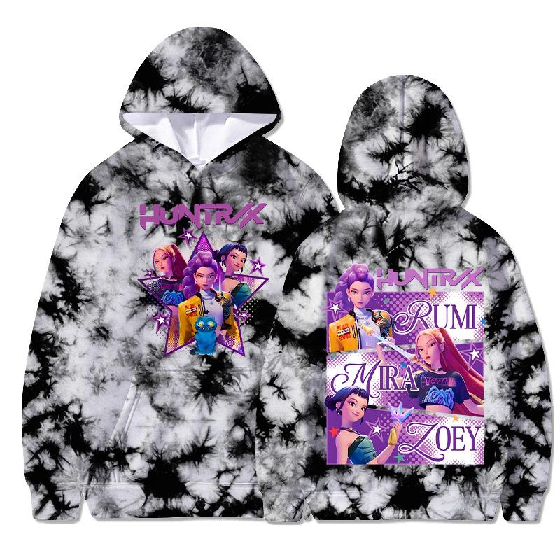 

8 кольорів KPop Худі Мисливці на демонів для чоловіків жінок 2025 Гарячий принт з фільму Модна повсякденна толстовка Осінній пуловер з довгим рукавом Вбрання Подарунки XS чорний/білий