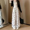 Lazy Wind Dog Footprint Yamamoto Pants Women's Spring and Summer Loose Casual Straight High Waist White Wide Leg Pants