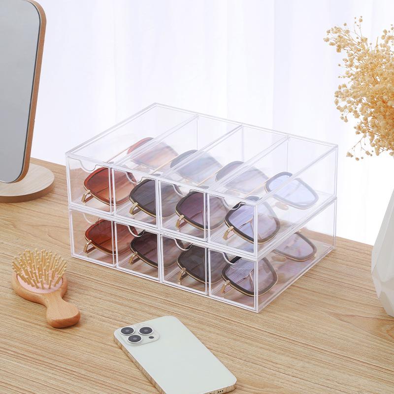 Glasses Storage Box Multi-Layer Desktop Drawer Storage Box Multi-Layer Display Stand Stationery Tape Storage Box