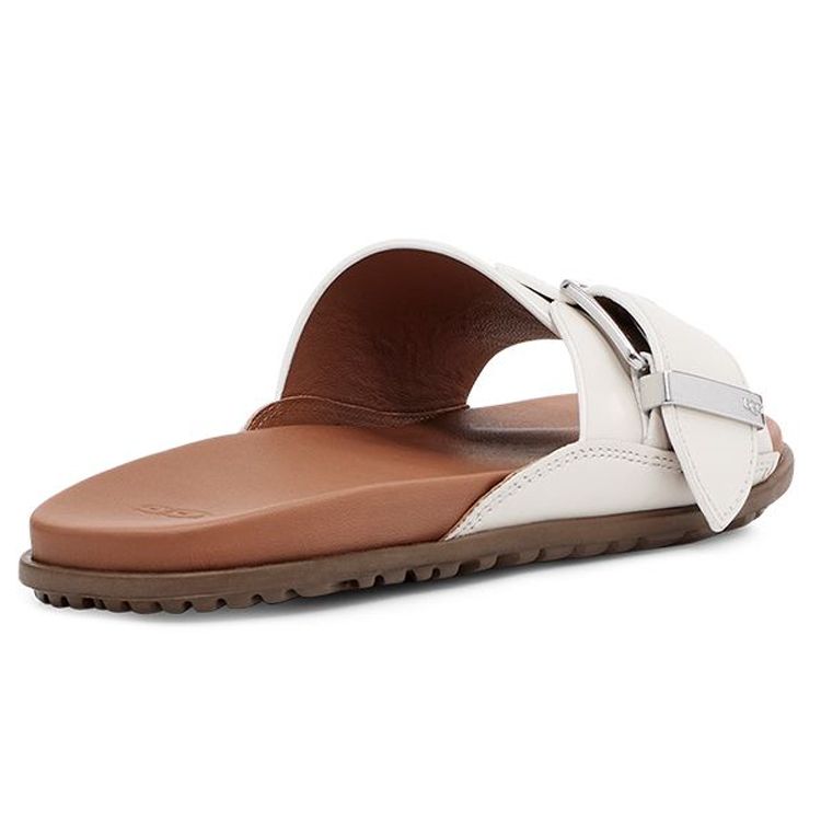 UGG Minimalist Buckle Rubber Sole Anti-Wear Slide Sandals Women sandals White 1128630-JLTH