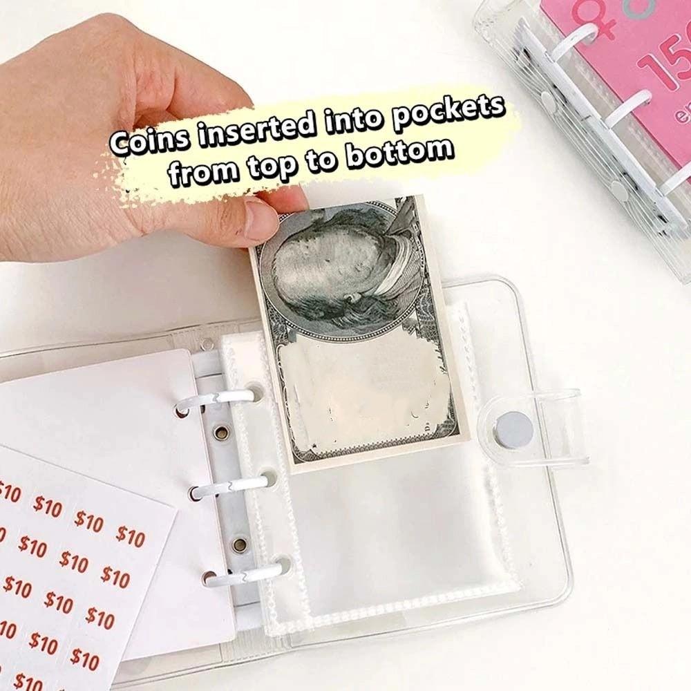 $150/300/500/1000 Money Saving Binder Cash Budget Storage Book Mini Budget Binder Save Money