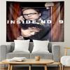 Inside No Print Tapestry, Backdrop, Easy Setup, Ideal for Bedroom, Office & Living Room, with Aesthetic Wall Hanging Decor.