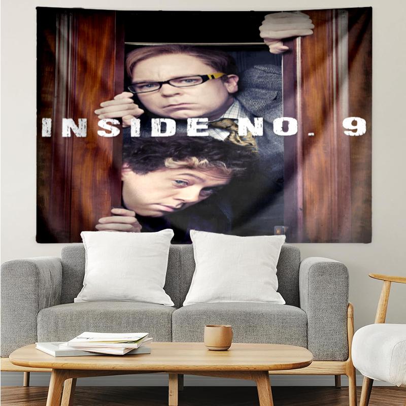 Inside No Print Tapestry, Backdrop, Easy Setup, Ideal for Bedroom, Office & Living Room, with Aesthetic Wall Hanging Decor.