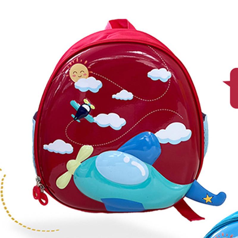 Kids Backpack Cartoon Preschool Breathable Fabric Color Block Design Boys Girls