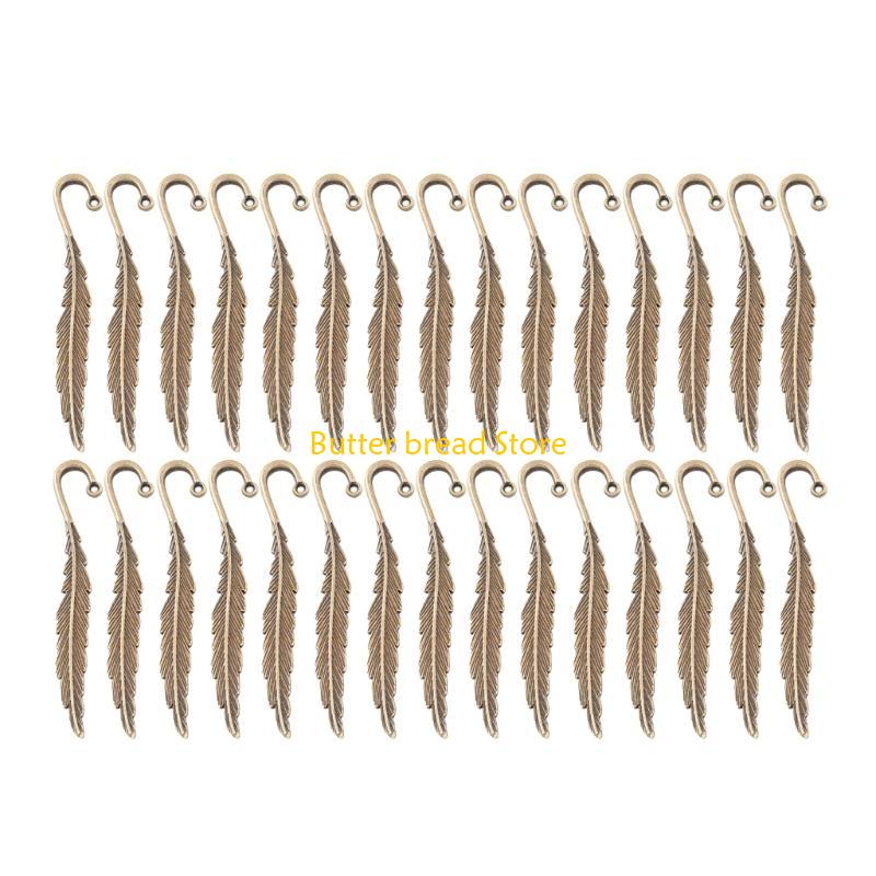 W89C Feathered Metal Bookmarks Reading Accessories for Book Lover Teacher Student
