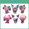 Conjunto de Brinquedos Figura Fofa Kuromi My Melody Topper de Bolo Para Acessórios DIY