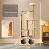 Aomengming Transparent Space Capsule Cat Tree with Scratching Post