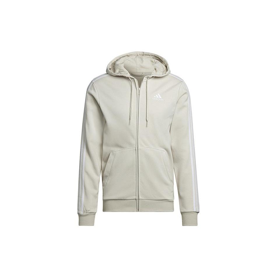 adidas Essentials Fleece 3-Stripes Full-Zip Jackets  Beige  Men s HL2260 M