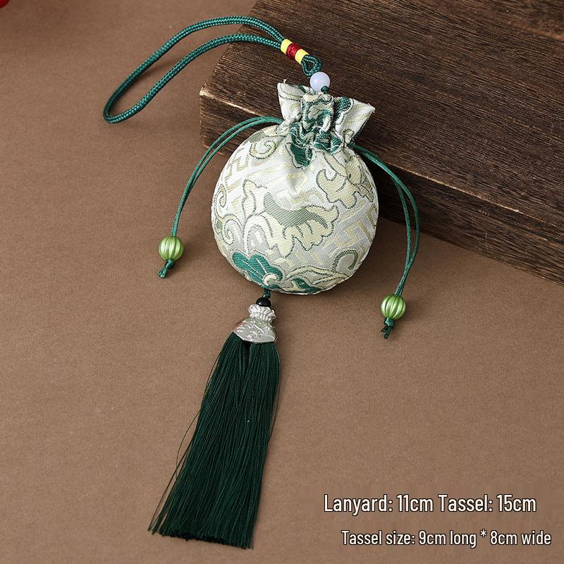 Dragon Boat Festival Brocade Sachet Bag - Portable Hanfu Purse with Ancient Style Pendant