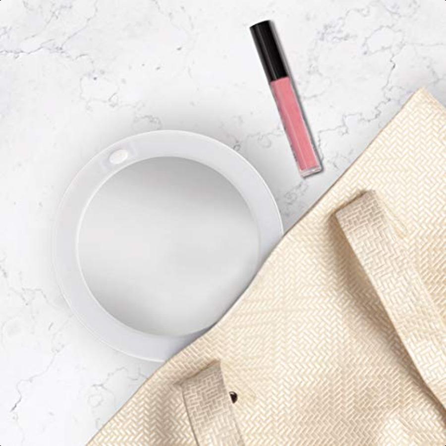 

Светодиодное освещение 10-кратное увеличение Z-образный поворот присоска с питанием настенное косметическое зеркало для макияжа белое United States