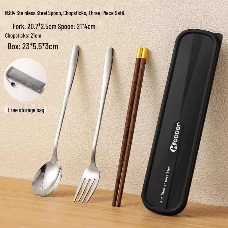 QW 316 Stainless Steel Portable Chopsticks and Spoon Set