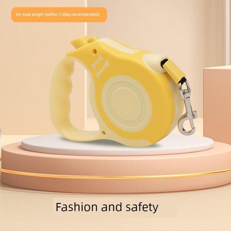 

Dog Hand Holding Rope Automatic Retractable Dog Walking Artifact Dog Chain Dog Leash Chest Strap Teddy Pet Supplies Corgi 3M elegant yellow traction rope